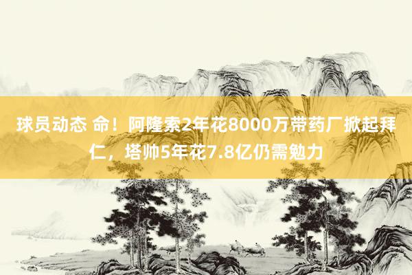 球员动态 命！阿隆索2年花8000万带药厂掀起拜仁，塔帅5年花7.8亿仍需勉力